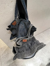 New 2024 Capacity Embroidered Project Messenger Strap Bag Men Women High Quality denimFunctional Shoulder Bags #787