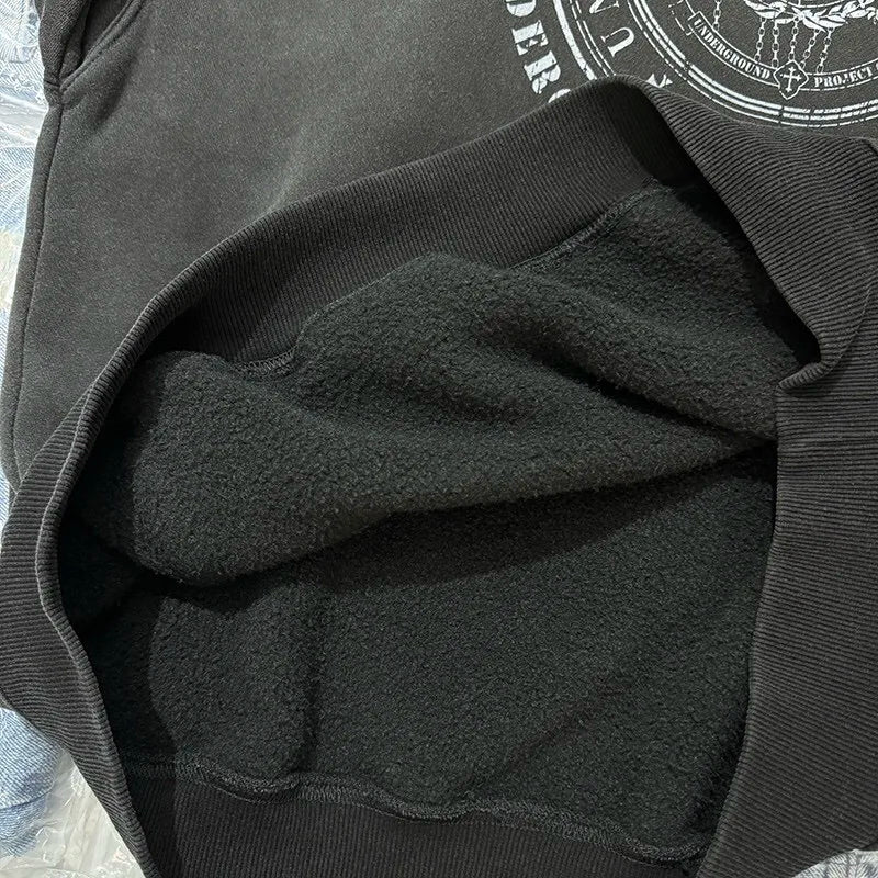 Streetwear hoodie with matrix hacker aesthetic
