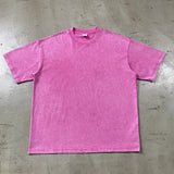 2024 Wax Dyed Vintage Tshirts Distressed Washing Edge Grinding cotton Tshirt for Mens European and American Short Sleeves Tees