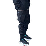 men cargo harem pants casual elastic waist trousers with pockets streetwear hip hop loose fit ankle drawstring sweatpant jogger unique joggers style 3414