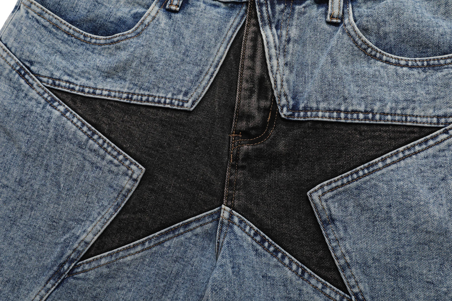 hip hop loose denim shorts pants fashion patchwork stars half pant men summer casual zipper streetwear short joggers men shorts unique joggers style 2833