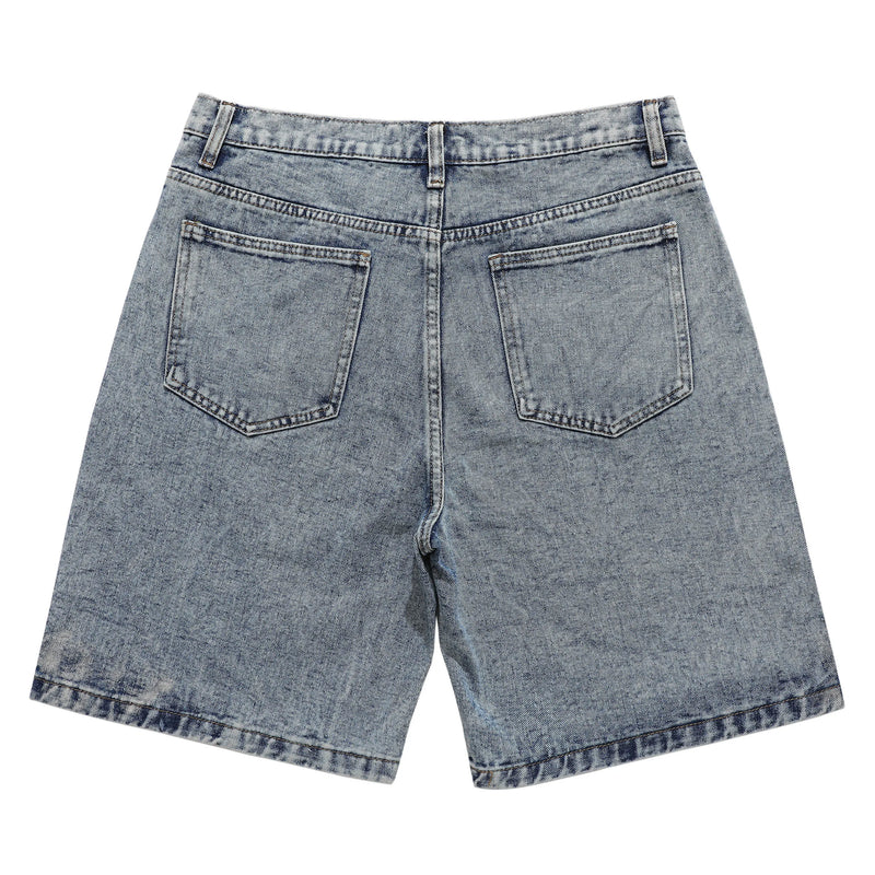 hip hop loose denim shorts pants fashion patchwork stars half pant men summer casual zipper streetwear short joggers men shorts unique joggers style 2832
