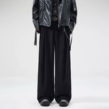 wide leg casual suit pants men japanese korean streetwear fashion loose cleanfit suit baggy pants cityboy long trousers unique default style 2157