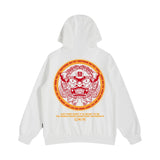Autumn Dancing Lion Print Hooded Sweatshirts Hombre Hip Hop Fleece