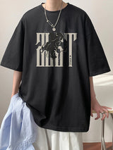 Y2k Crying character – 2024 New American Letter Print Short Sleeve Tee Shirt Mens