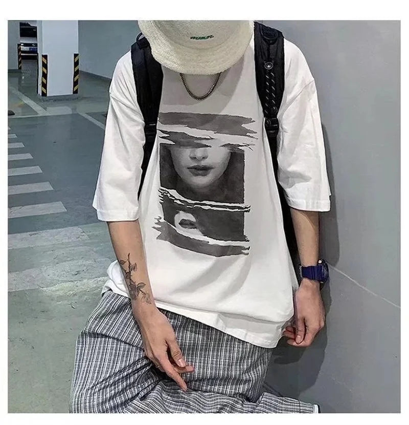 Cyberpunk Oversized shirt – Beautiful Women Graphic Print T Shirts Mens Creativity Cotto