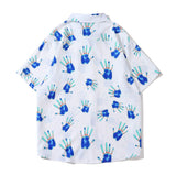 "Blue Hands" Unisex Men Women Streetwear Graphic Shirt Daulet Apparel