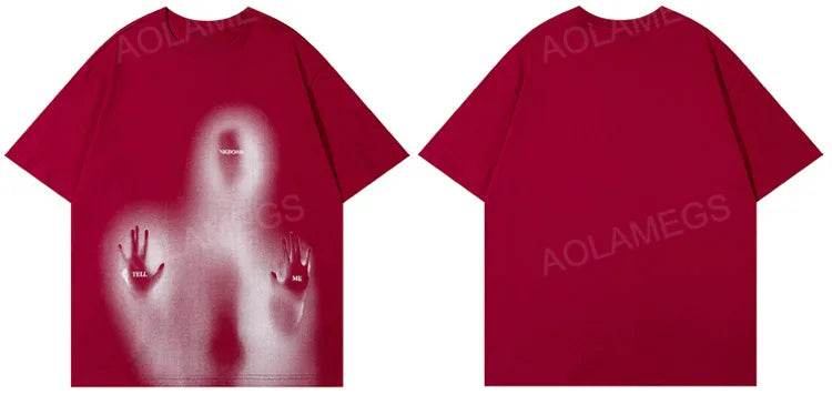 Trapwear Graphic tee – Men Y2K Oversize T Shirts Punk Gothic Unreal Figure Sos Grap