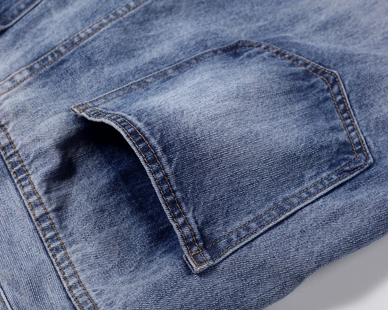 american vintage trendy deconstructed ruffled denim jeans mens flared distressed jeans pants high street straight jeans for male unique jeans style 793