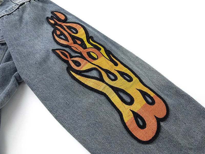 Fleece hooded streetwear graffiti zip-up windbreaker