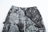 full branches trees camouflage cargo shorts for men and women straight patchwork baggy summer knee length pants oversized unique cargo style 4569