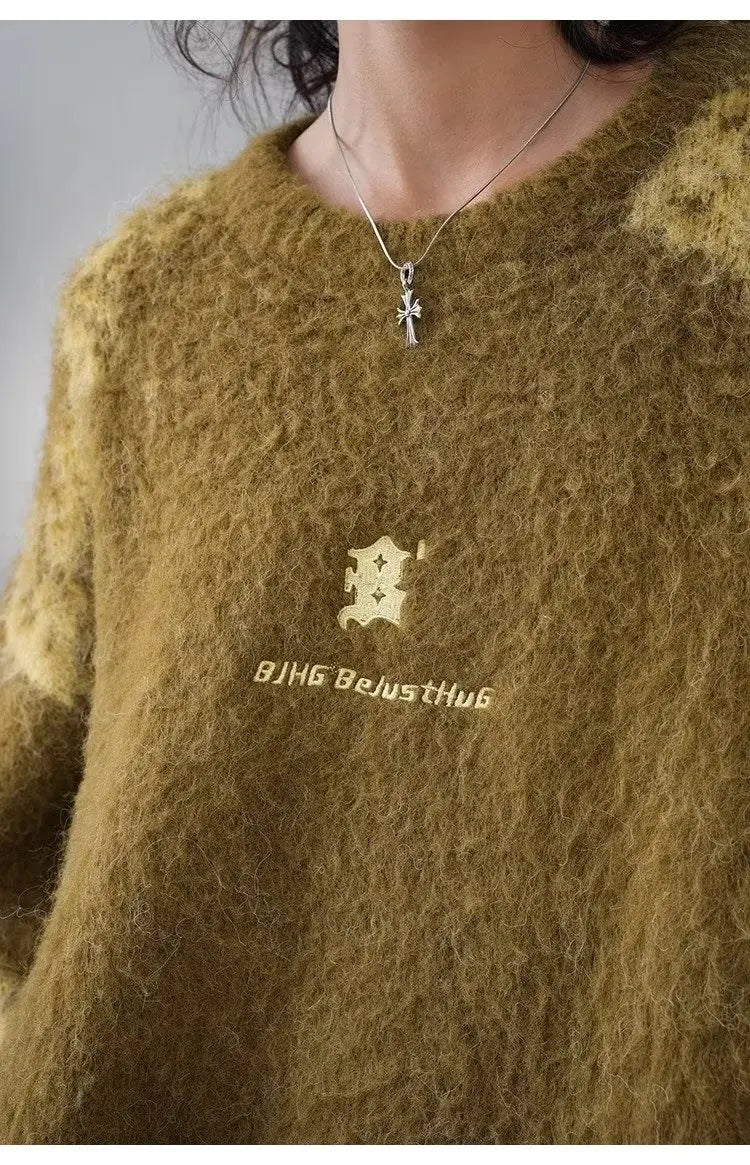 grunge knit pullover for fall and winter, oversized aesthetic with urban style, mens fashion layer for modern streetwear coll