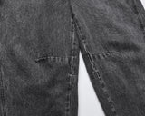 high street washed baggy casual jeans for men and women straight pockets denim pants oversized loose cargo trousers unique cargo style 3884