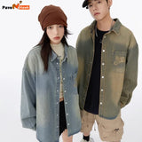 bold graphic coat, high-street look, for men, fall streetwear outfit, oversized style, layered fashion, modern aesthetic, graphic detail
