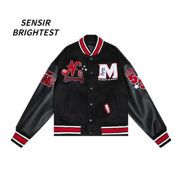 checkered bomber jacket, daily drip essential, men's streetwear fashion, oversized urban jacket, high quality cold-weather co