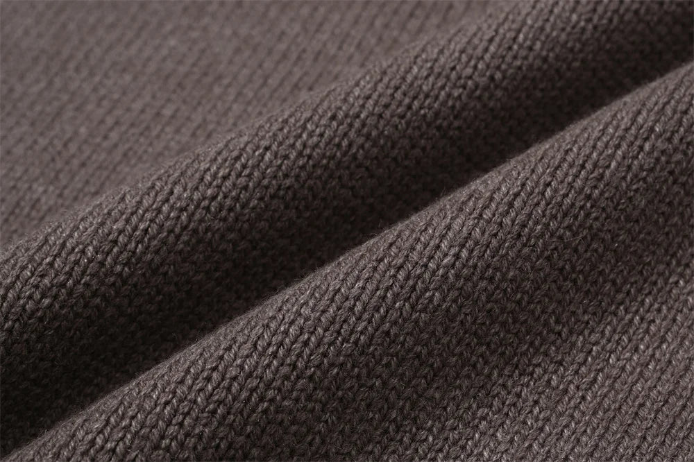 techwear flame knit sweater with structured oversized fit, ideal for cold streetwear layers, men’s streetwear clothing piece 
