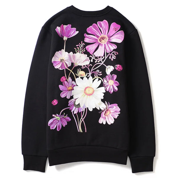 New Luxury 2022 Deer Back Flower Garden Pullover Hoodies Hoody Hooded