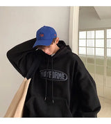 Trendy American Ins Green Hooded Sweatshirt for Men in Autumn 2024 New Trendy Brand Loose Y2K Couple Retro Sports Tops