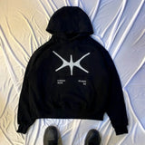 Skate culture hoodie with throwback alternative rock vibes