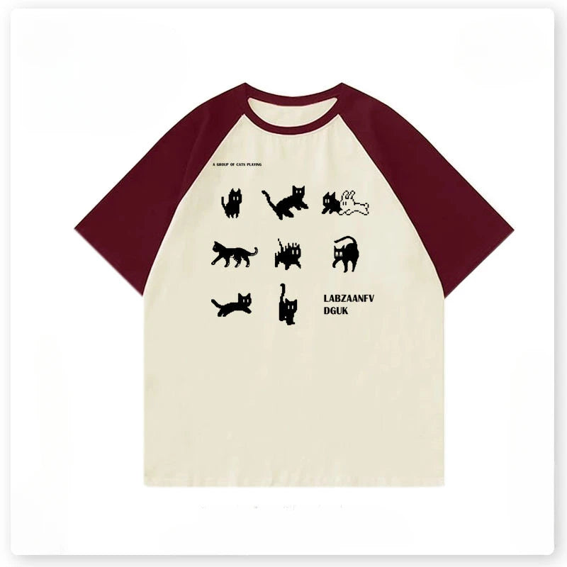 Gothic Melting smiley – Korean Style Hong Kong Style Creative Animal Print Pure Cott