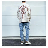 fire graphic sweater, 2025 fashion trend, cozy fashion fit, stylish street outfit, modern aesthetic appeal