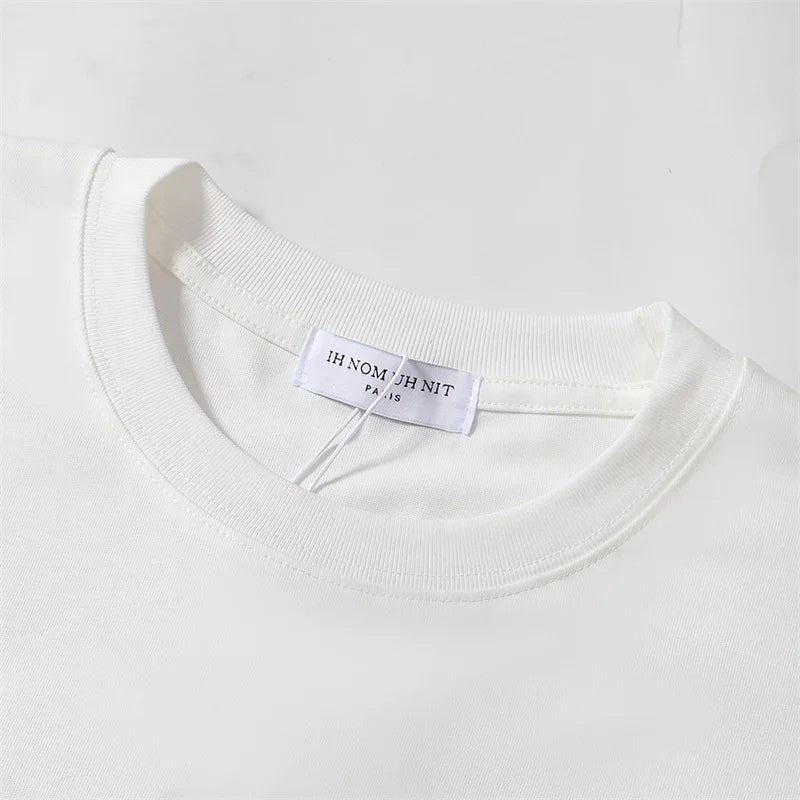 Glitchcore Fashion – High Quality Ih Nom Uh Nit T Shirt Masked Men Letter Printin – Urban Streetwear for Men & Women