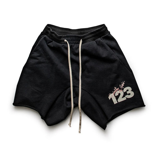 frog drift streetwear high street rrr123 logo hip hop short loose terry pants sweatpants for men relaxed fit joggers
