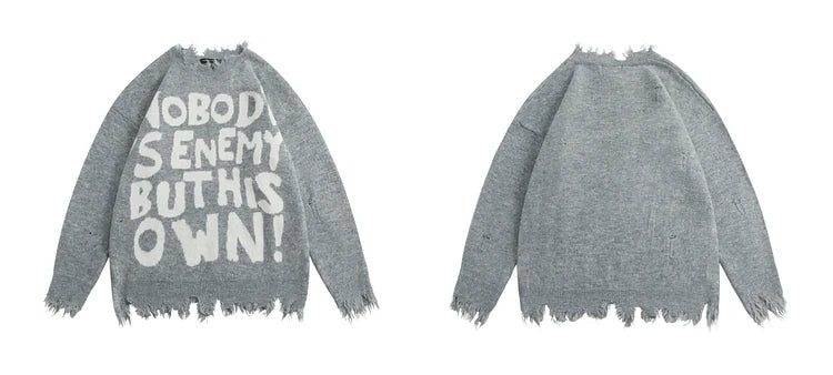 loose fit o-neck sweater, daily wear knit, cozy fashion fit, stylish street outfit, modern aesthetic appeal
