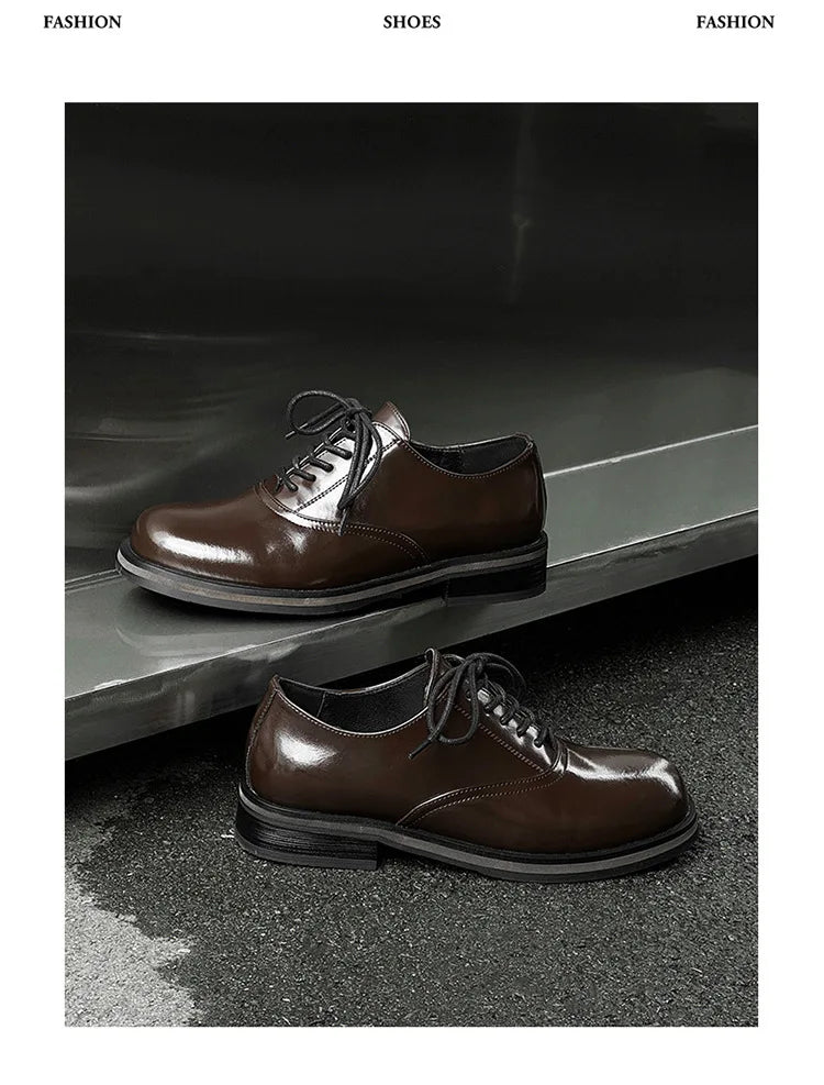 Commute Business Casual Derby Shoes Men Women Streetwear Fashion Hip Hop PU Leather Shoes Couple Shoe