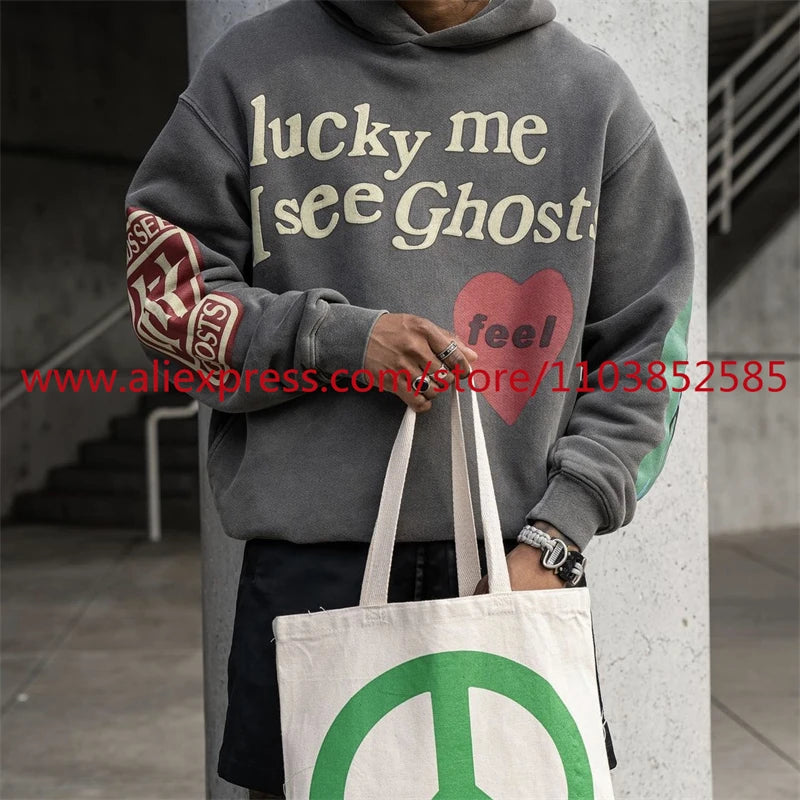 New American Heavy Duty Vintage Hoodie Long Sleeve High Street High Qu