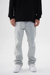 fashion back skull letters embroidery denim flare jeans mens zipper straight trouser hip hop streetwear pants joggers jeans men unique joggers style 626