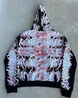 European And American Street New Striped Print Oversized Pullover Wome
