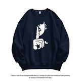 Oversized Loose Printed Sweatshirt Autumn Mens Korean High Quality Top