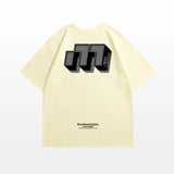 Skatercore Chrome print – Hip Hop Street Personality Letter Print Round Neck Short