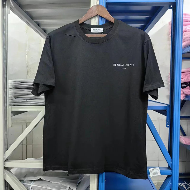 Harajuku Oversized Shirt – Black White Ih Nom Uh Nit Short Sleeve Tops Tee Men Woman Be – Urban Streetwear for Men & Women