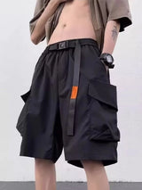 american functional cargo shorts for men 2024 summer multi pockets baggy gym short pants y2k streetwear bermuda shorts hombre unique cargo style 396
