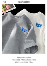 Y2k Anime panel – Korean High End Waffle Short Sleeved T Shirt For Men With Qu