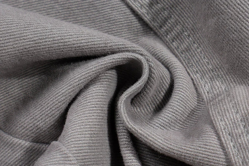 streetwear big pockets sashes pleated baggy jeans for men and women washed straight casual cargo pants oversize denim trousers unique cargo style 156