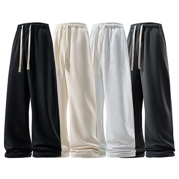 thin casual wide leg pants hang sense fashion handsome classic multi match durable fabric comfortable breathable casual pants clean everyday pants