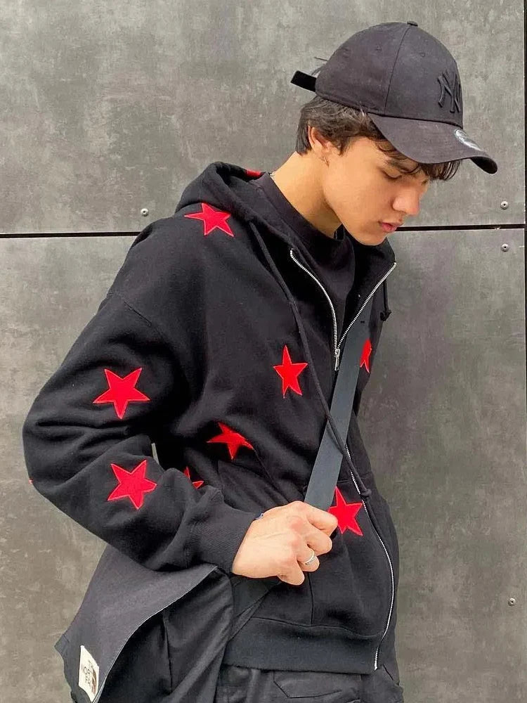 Y2K Clothes Emo Pullover Vintage Jacket Oversize Streetwear Fashion St
