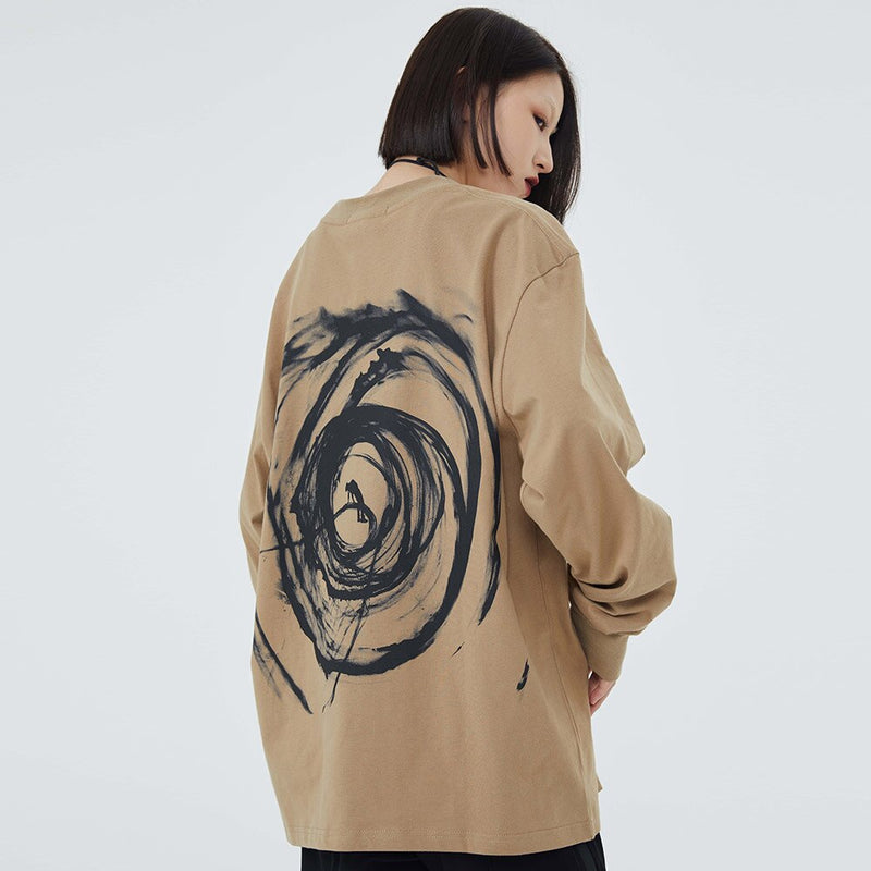 "Swirl" Unisex Men Women Streetwear Graphic Sweatshirt Daulet Apparel