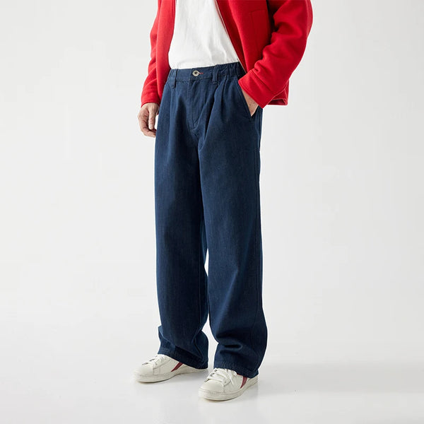 wide leg jeans men streetwear fashion loose casual plus size denim baggy jeans pants cityboy oversize cargo jeans trousers multi-pocket cargos