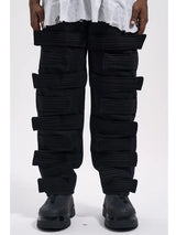 fashion velcros denim jean pants streetwear mens new casual hip hop streetwear tactical straight trousers joggers men y2k pants casual joggers