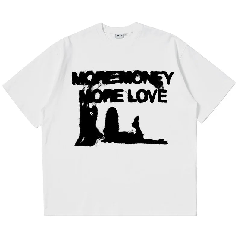 techcore glitch manga tee with fragmented overlays and blur