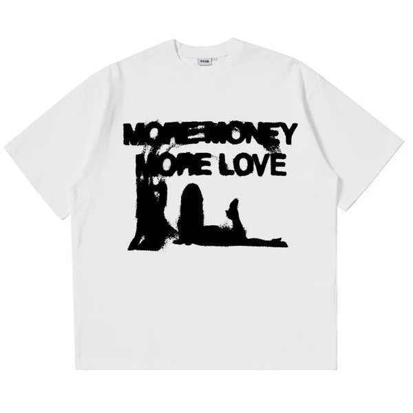 techcore glitch manga tee with fragmented overlays and blur