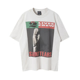 grunge graphic tee featuring summer vintage retro letter print high street loose casual cotton t shirt tops