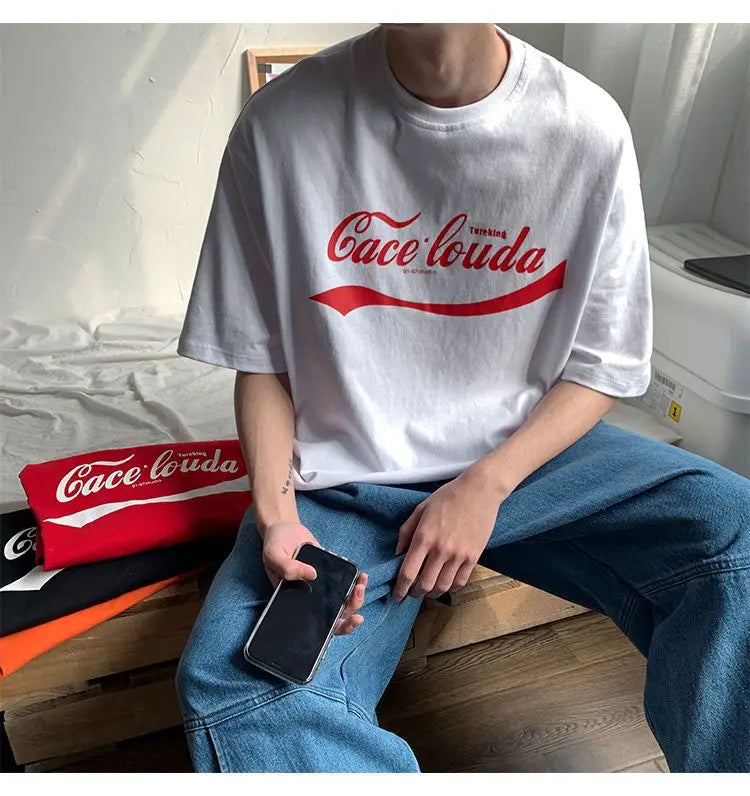 Vaporwave Tribal flame – Korean Summer Fashion Brand Printed Short Sleeved T Shirt Me