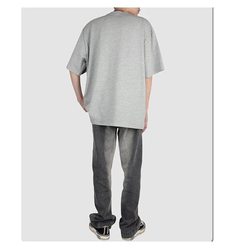 Sadcore Oversized shirt – Harajuku T Shirt Mens 2023 Summer Dog Letter Printed Vintage