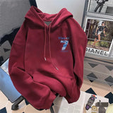 Autumn Creative Seven Graphic Hoodies Mens Cotton Fleece Printed Hoode