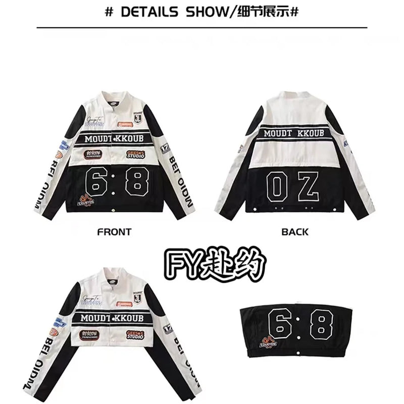 Leather Panel Streetwear Jacket Daily Fit Staple